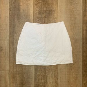 Reformation White Linen Veranda Skirt